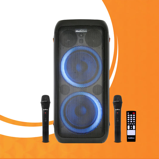 MediaCom MCI 727+ Party Speaker with 2 Wireless Microphone